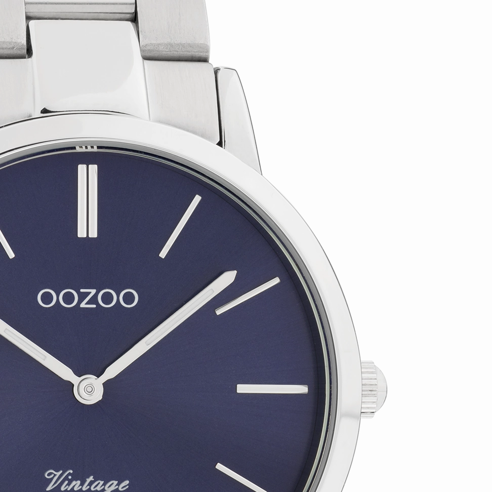 Silver coloured OOZOO watch with stainless steel bracelet - C20029