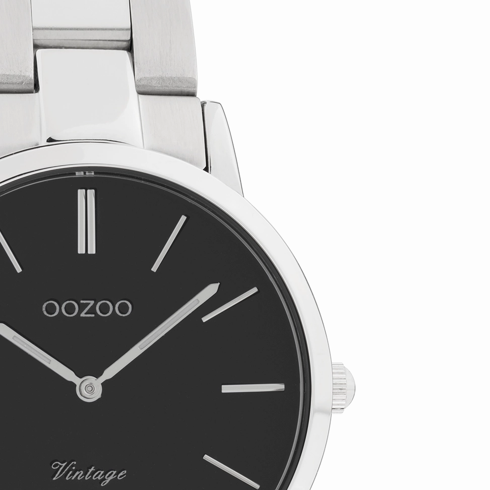 Silver coloured OOZOO watch with stainless steel bracelet - C20043