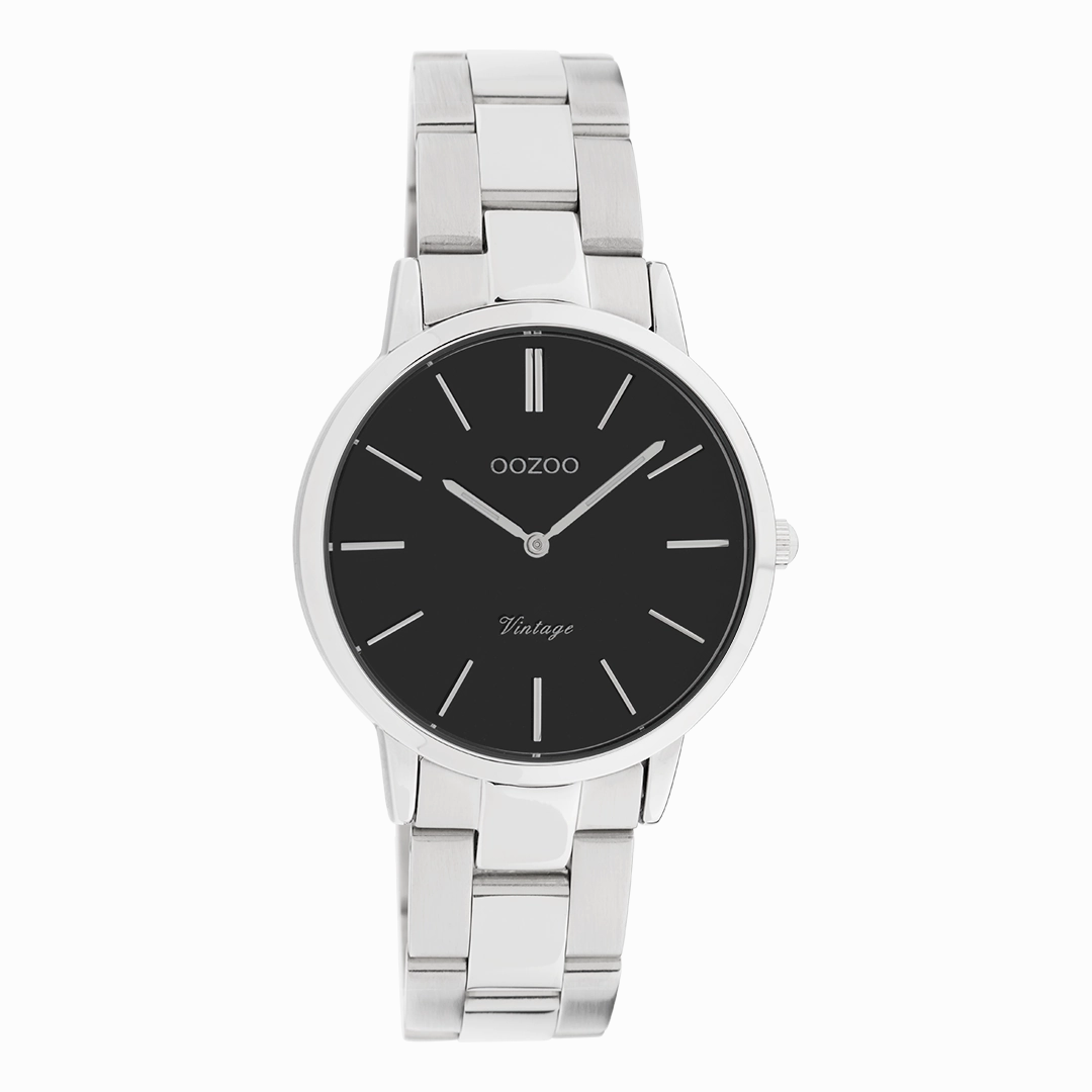 Silver coloured OOZOO watch with stainless steel bracelet - C20043