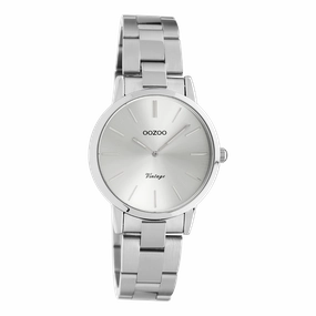 Silver coloured OOZOO watch with stainless steel bracelet - C20110