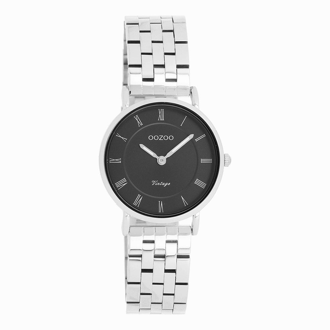 Silver coloured OOZOO watch with stainless steel bracelet - C20373