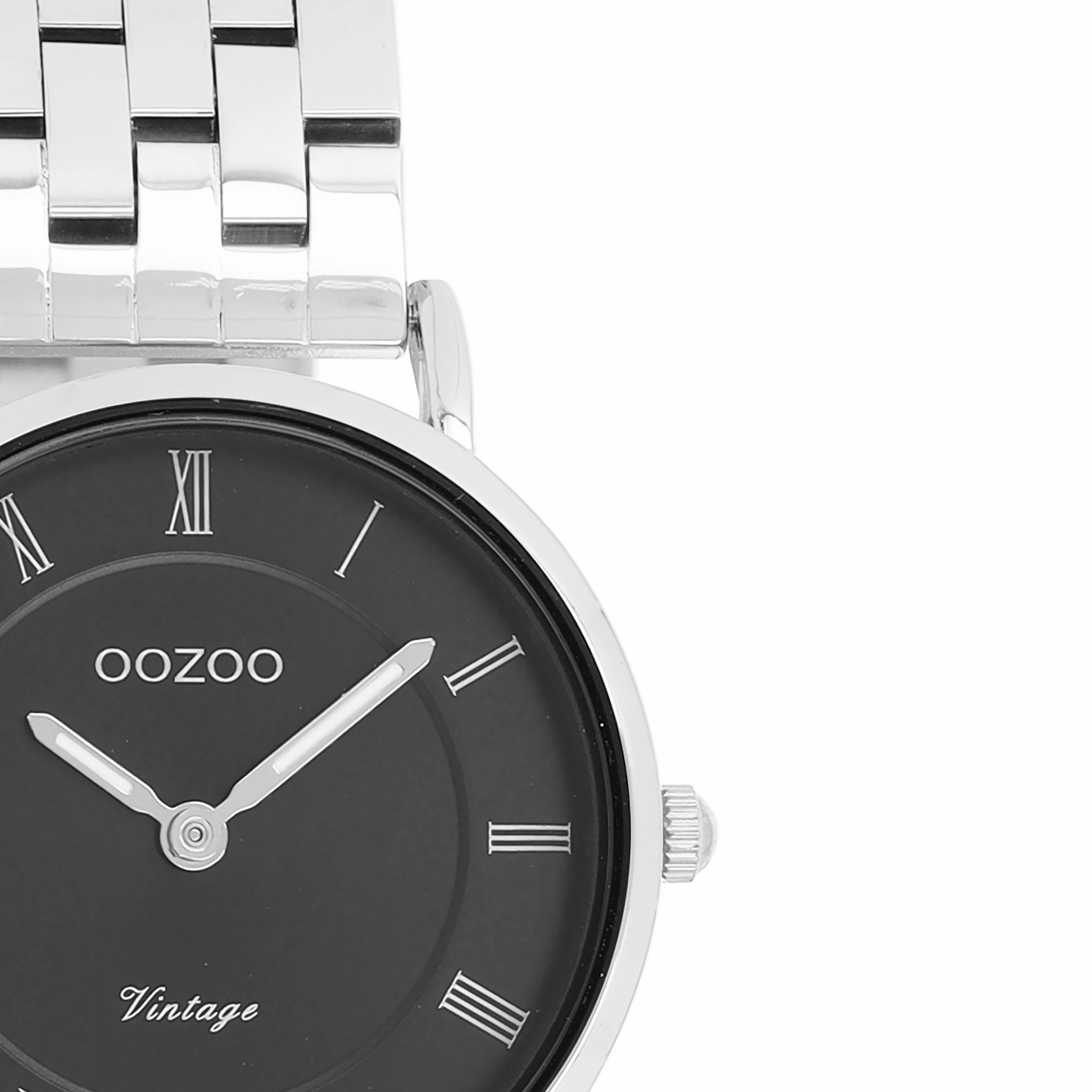 Silver coloured OOZOO watch with stainless steel bracelet - C20373
