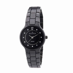 SKAGEN 572SBXBC Analogue Quartz Black Dial Ceramic Women's Bracelet Watch