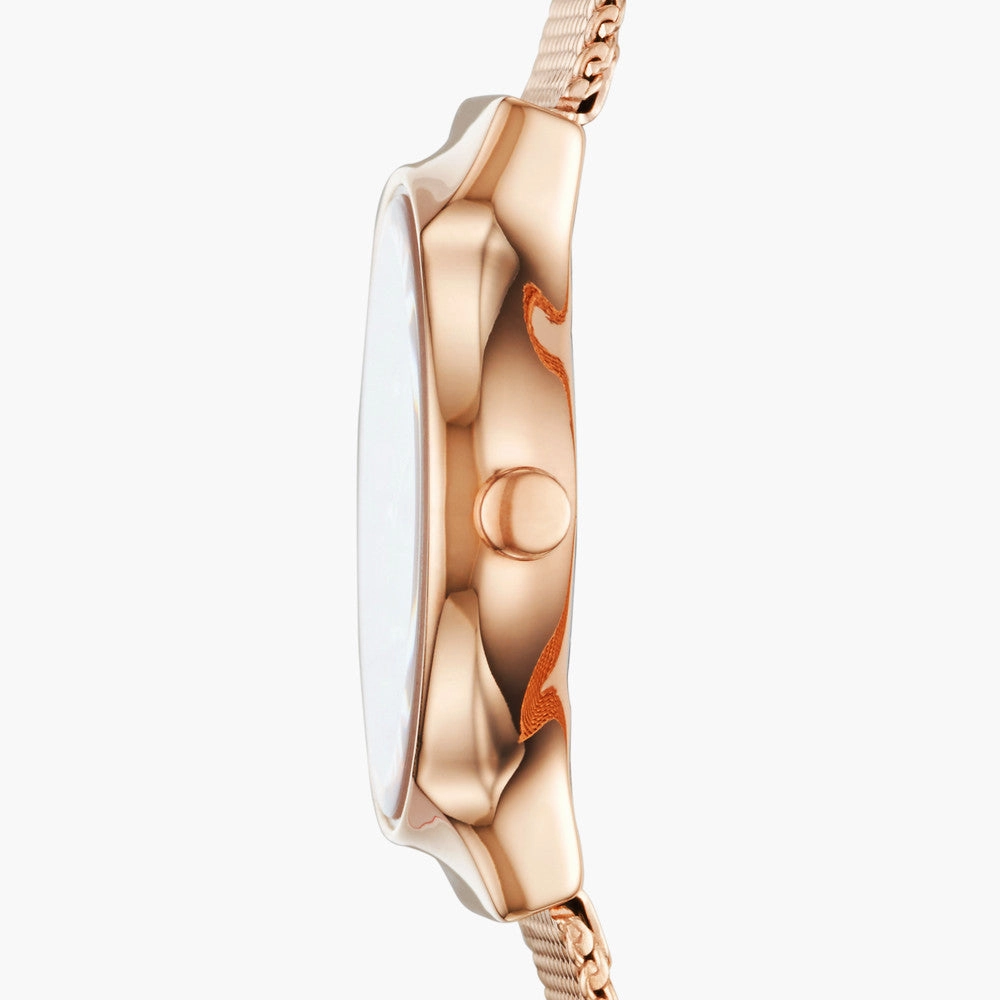 Skagen Freja Rose Gold-Tone Steel-Mesh Watch SKW2665