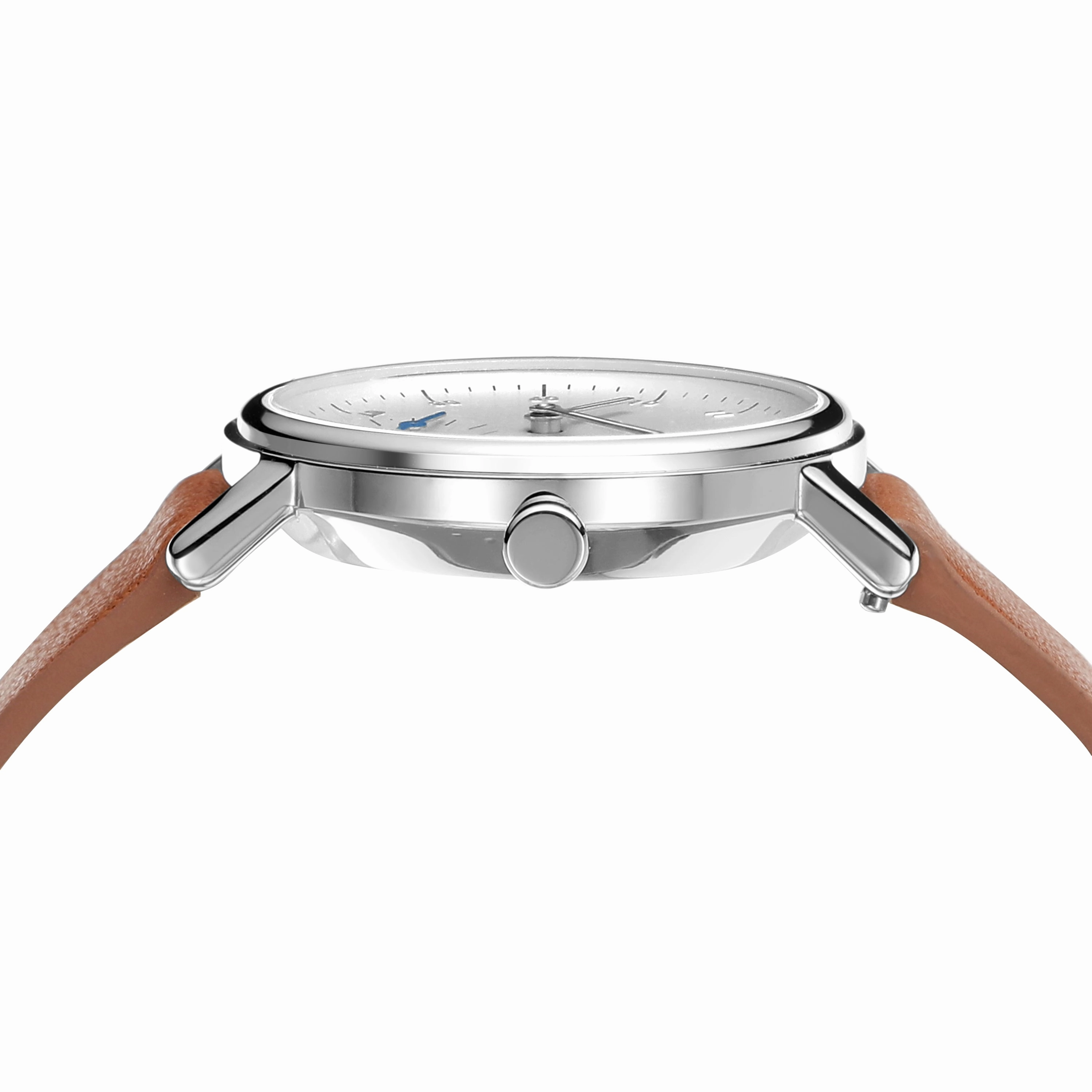 Skagen Kuppel Lille Elegant Watch with Minimalist Sub-Second Dial & Luxurious Brown Leather Strap - SKW3103