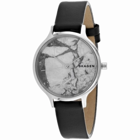 Skagen Men's Watch - Ancher Quartz White Dial Blue Leather Strap | SKW2719