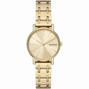 Skagen Women's Watch - Signatur Lille Gold Dial Plated Steel Bracelet | SKW3124