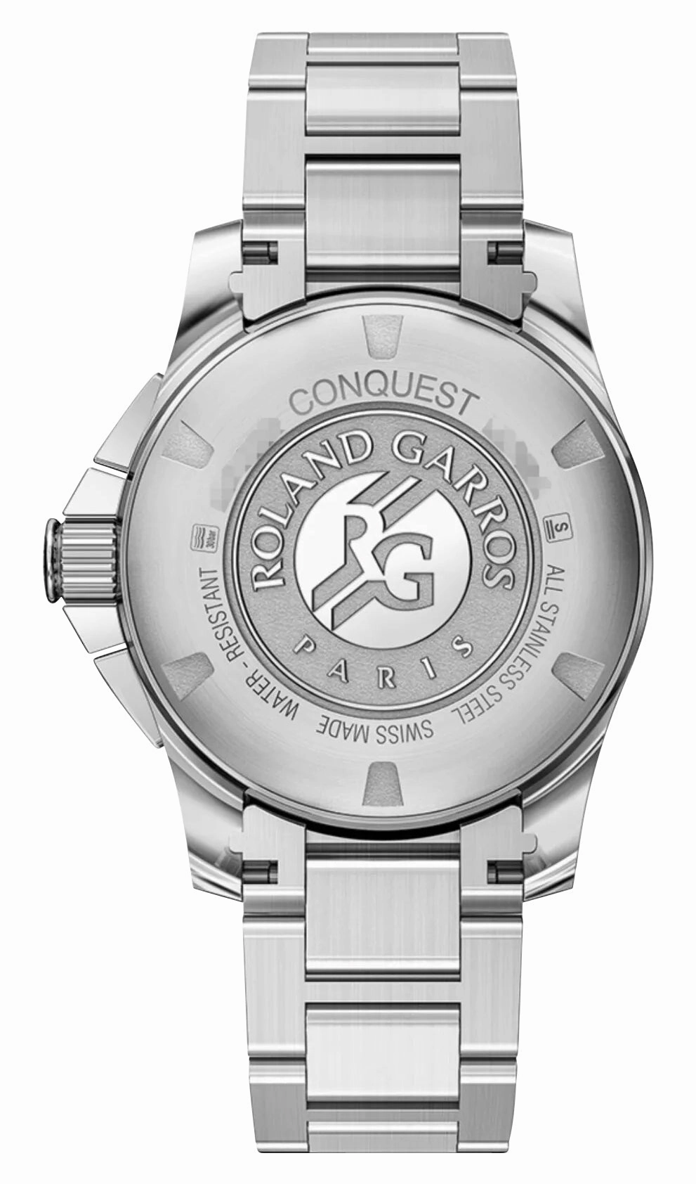 Special Edition Longines Conquest 1/100th Roland Garros Chronograph Stainless Steel Gray Dial Date Divers Quartz Mens Watch L3.700.4.79.6