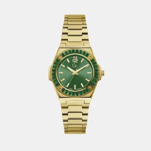 Specials Women Quartz Green Dial Analog Stainless Steel Watch Z34002L9MF