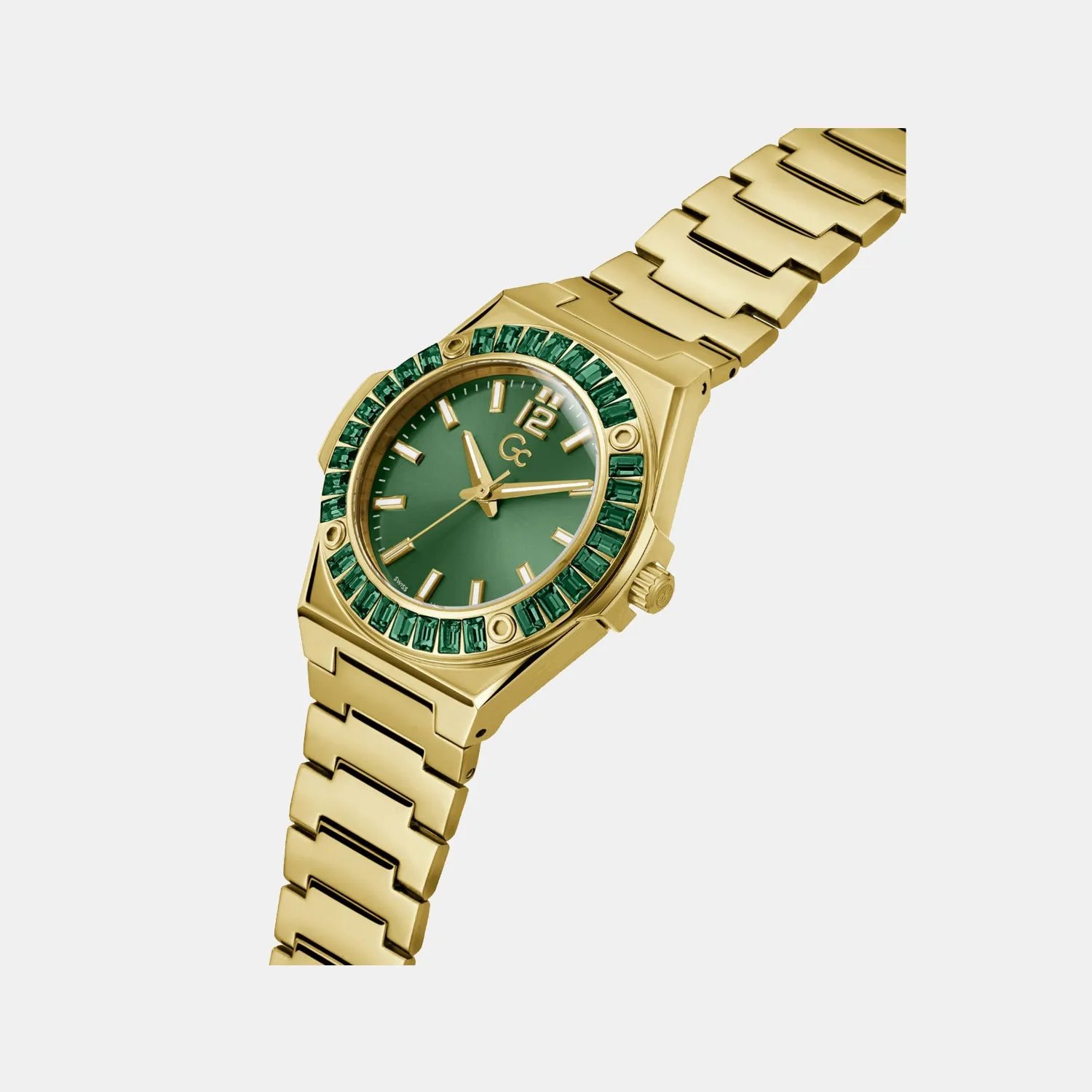 Specials Women Quartz Green Dial Analog Stainless Steel Watch Z34002L9MF