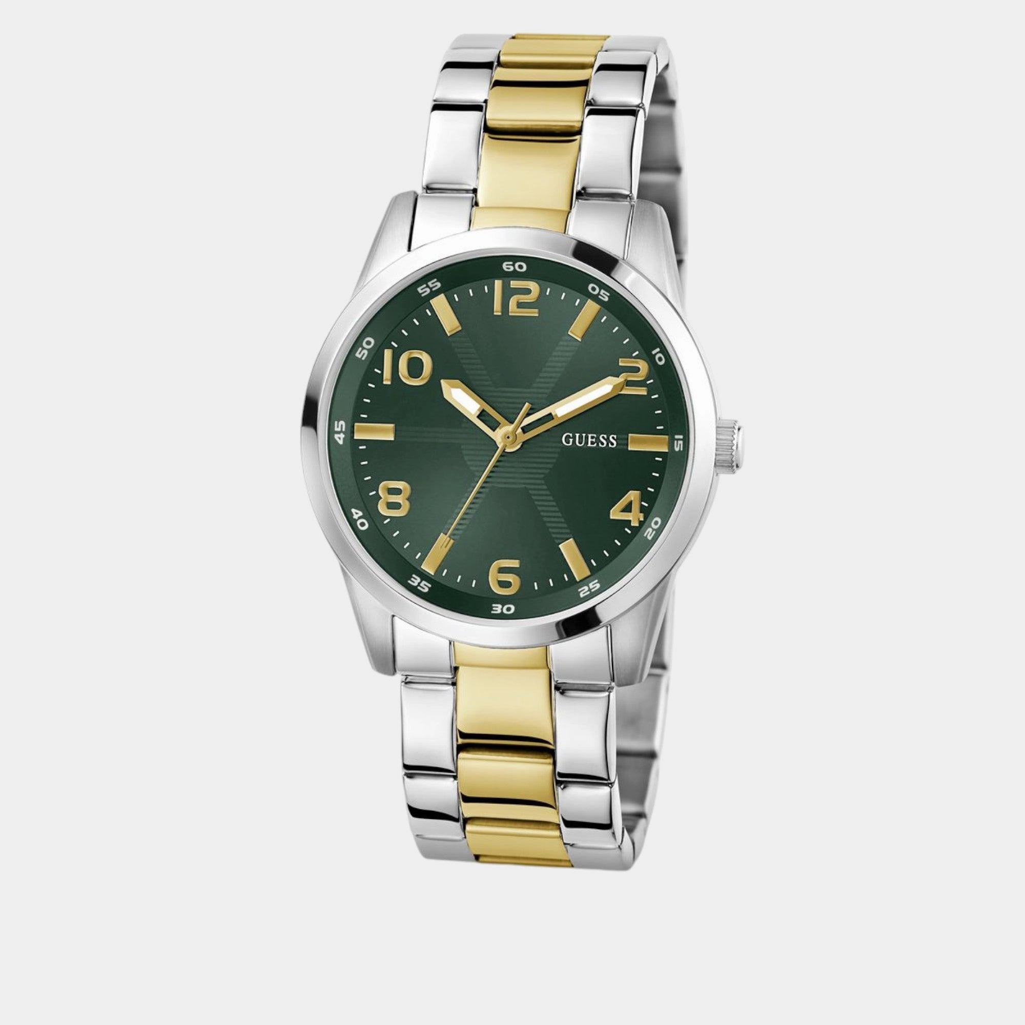 Sport Men Quartz Green Dial Analog Recycled Steel Watch GW0804G4