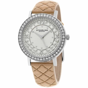 Stuhrling Women's Watch - Audrey Quartz Silver Dial Leather Strap | 786.01