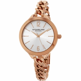 Stuhrling Women's Watch - Classic Silver Dial Plated Steel Bracelet | 624M.03