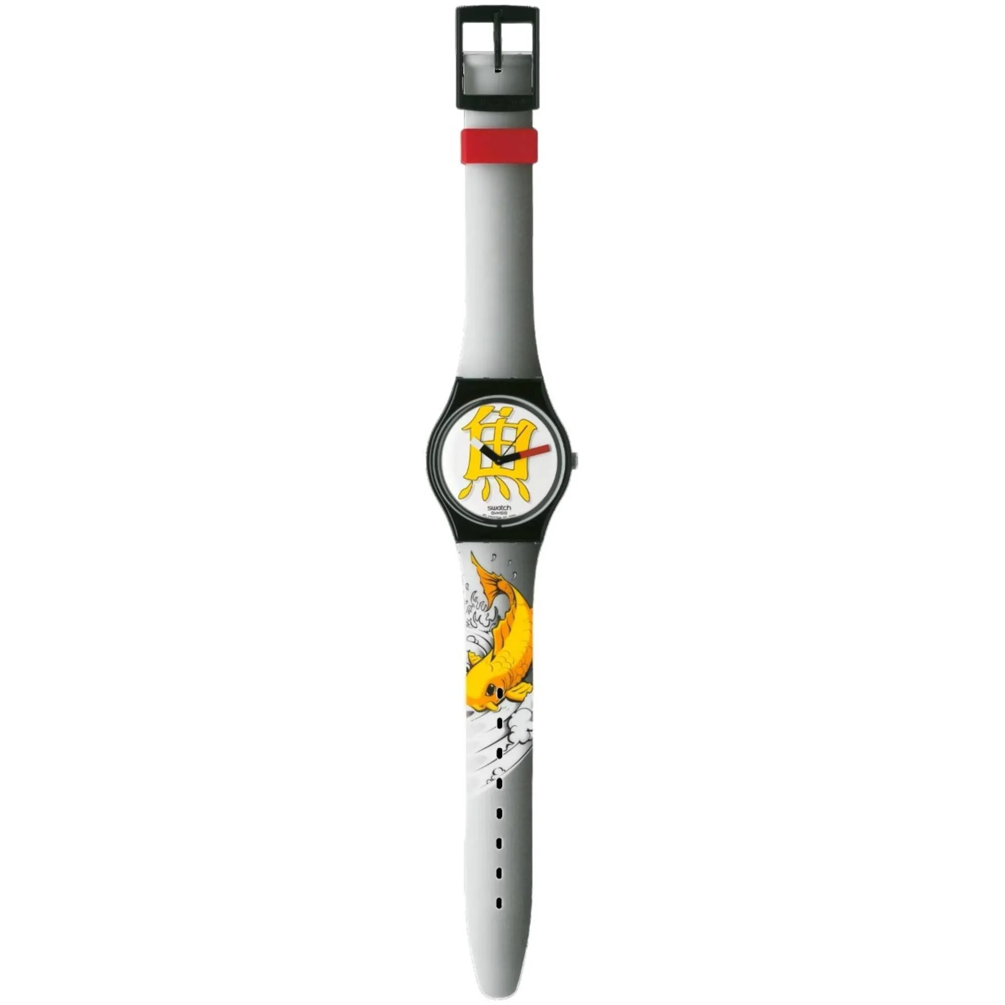Swatch Women's Watch - Prosperous Fish White and Yellow Dial Plastic Strap | GB226