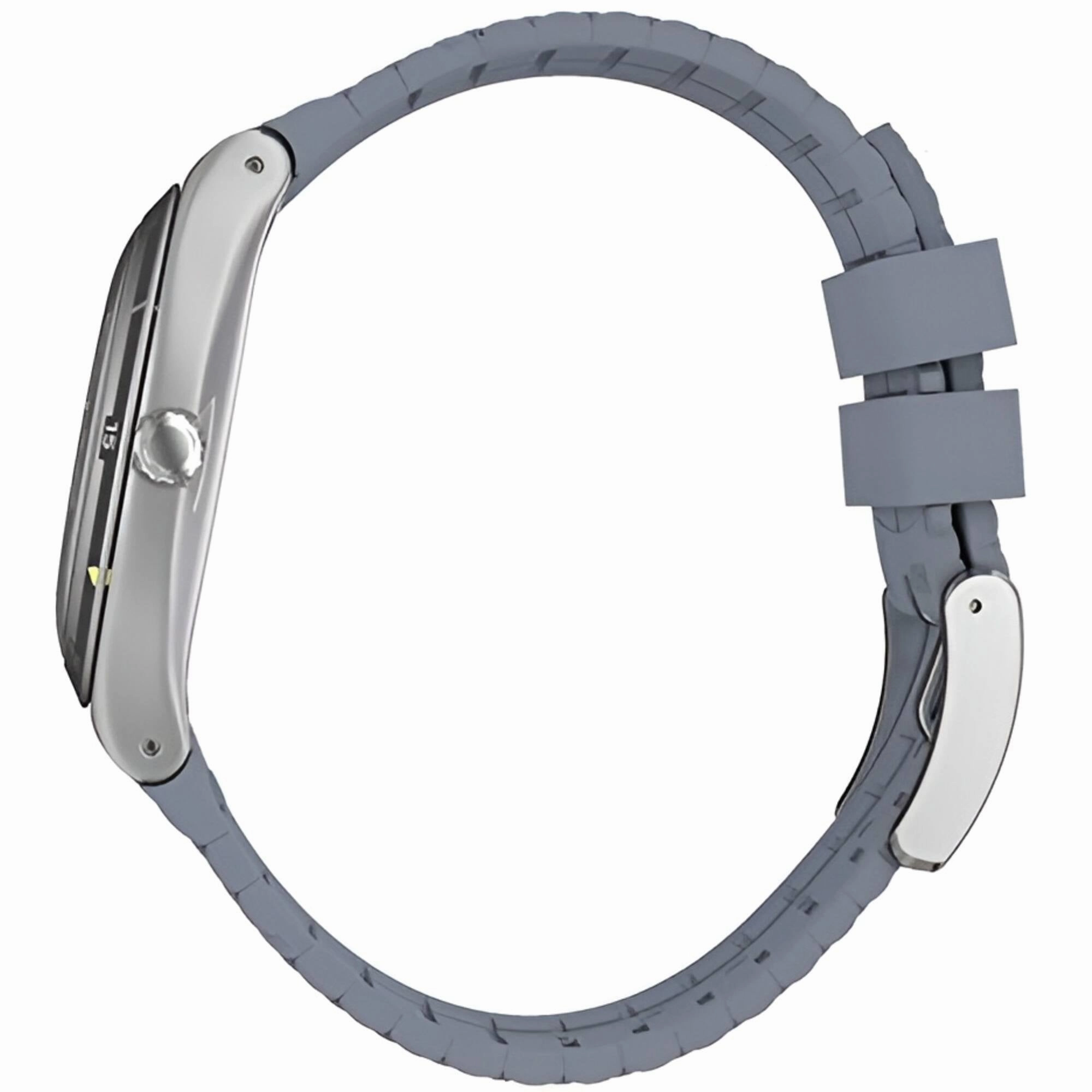 Swatch Men's Watch - Irony Asphaltise Quartz Silver Dial Blue Silicone Strap | YWS447