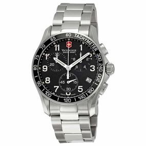 Swiss Army 241122 Men's Chrono Classic Black Dial Stainless Steel Bracelet Watch