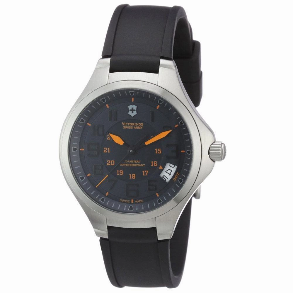 Swiss Army 241472 Women's Base Camp Swiss Black Date Dial Black Rubber Strap Watch