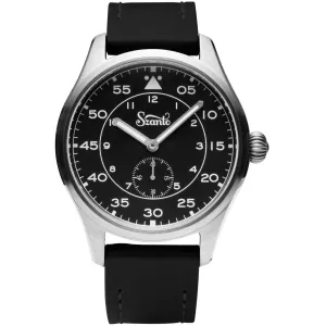 Szanto Men's Quartz Watch - Heritage Aviator Small Seconds Black Dial Strap | SZ 2751