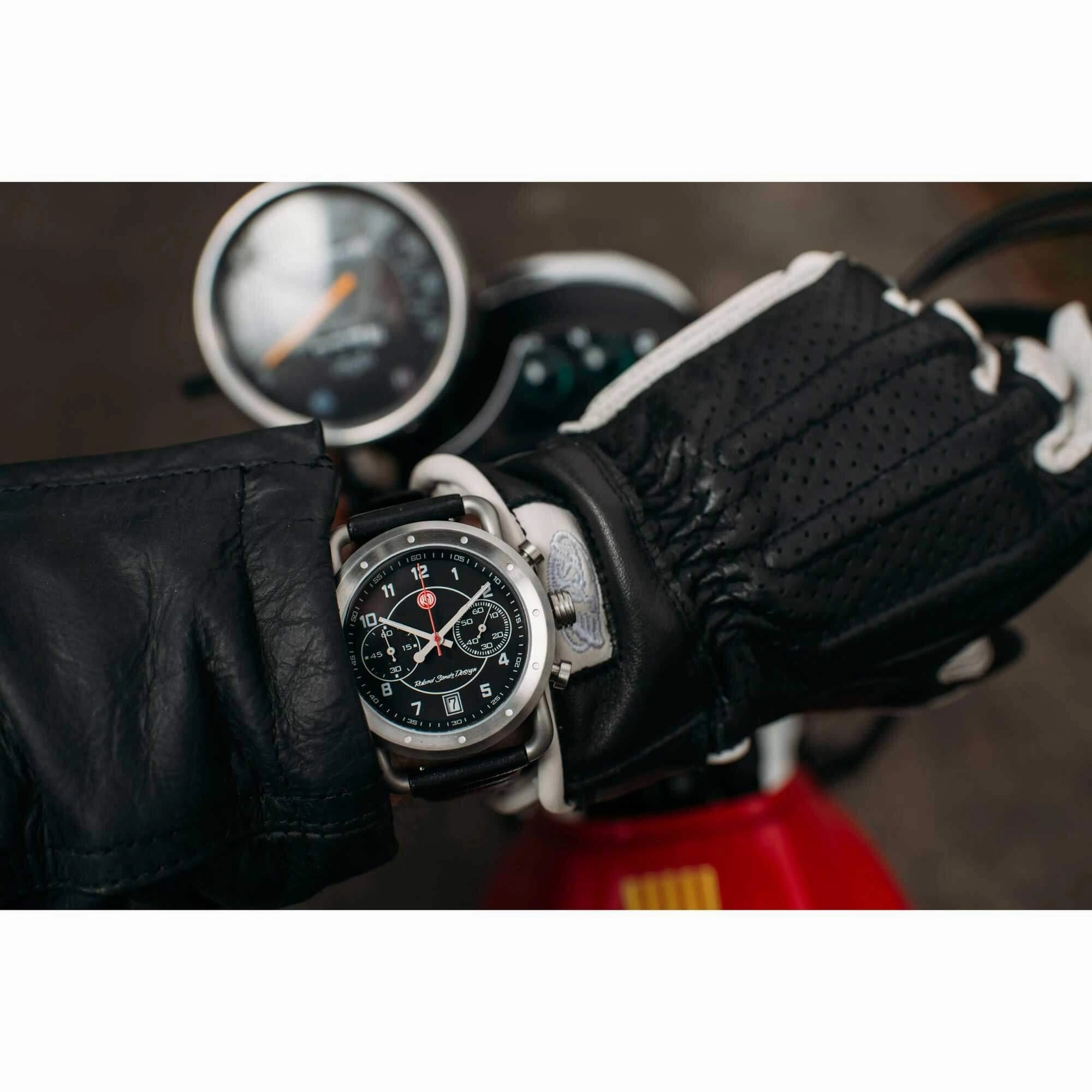 Szanto Icon Unisex Watch - Roland Sands Signature Chrono Black Strap | IC RS 2251