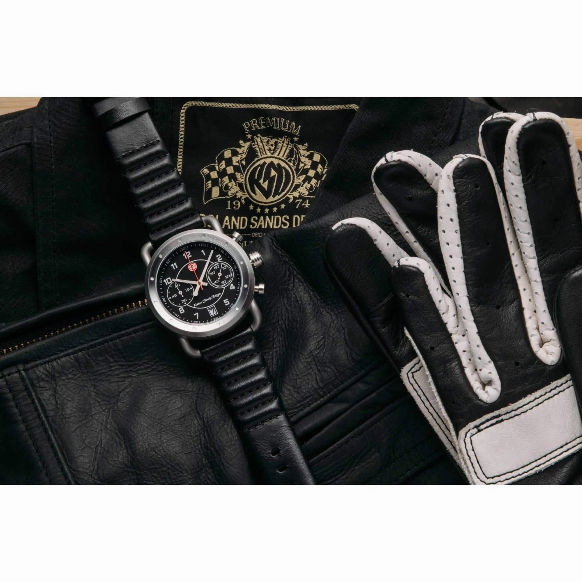 Szanto Icon Unisex Watch - Roland Sands Signature Chrono Black Strap | IC RS 2251