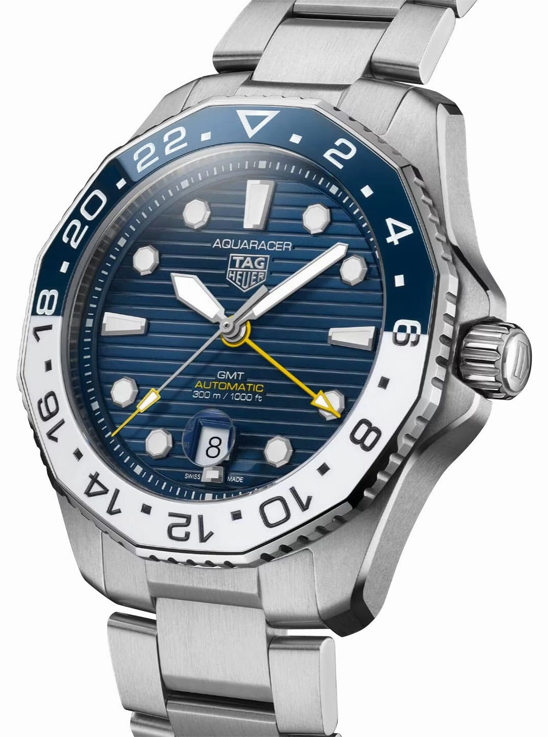 TAG Heuer Aquaracer Professional 300 GMT Automatic Stainless Steel Blue Dial Date Divers Mens Watch WBP2010.BA0632