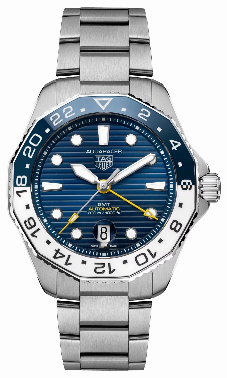 TAG Heuer Aquaracer Professional 300 GMT Automatic Stainless Steel Blue Dial Date Divers Mens Watch WBP2010.BA0632