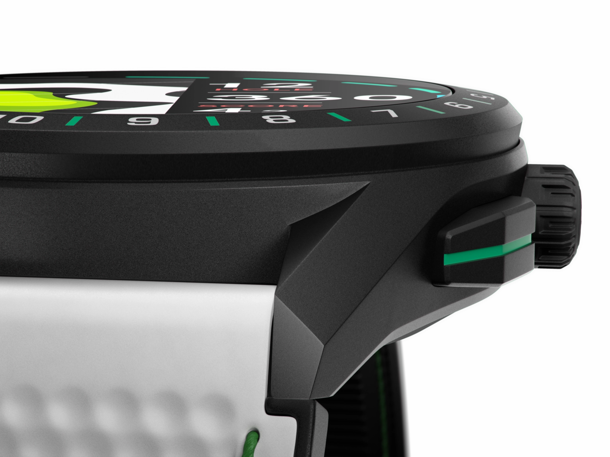 TAG Heuer Watch Connected 45 Titanium White Green Rubber Golf Edition D