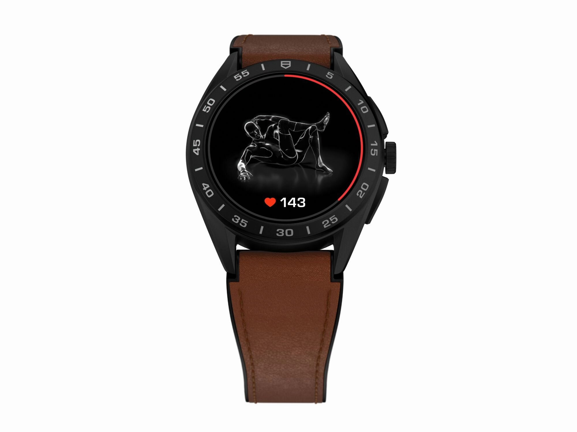 TAG Heuer Watch Connected Calibre E4 45 Titanium Brown Leather
