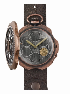 TAMBOORO Mens watch - ONE SHOT - DIRTY BRONZE - ZIRCONIA - TB-100-BR-ZW-SL-CP