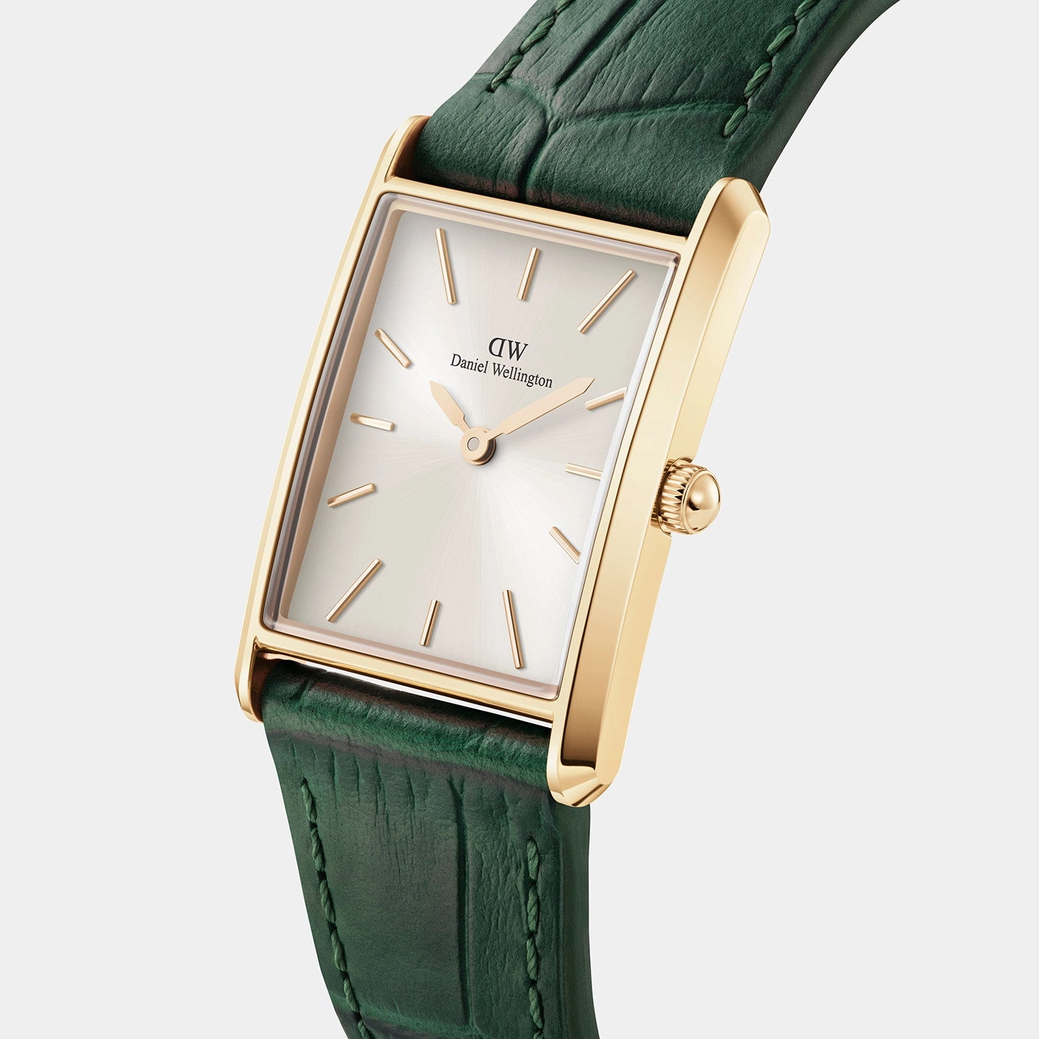 Tank Women Pearl White Dial Analog Leather Watch DW00100695K