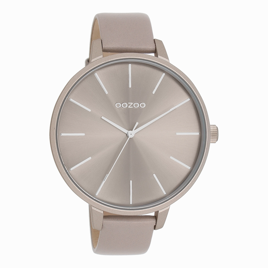 Taupe OOZOO watch with leather strap - C11347