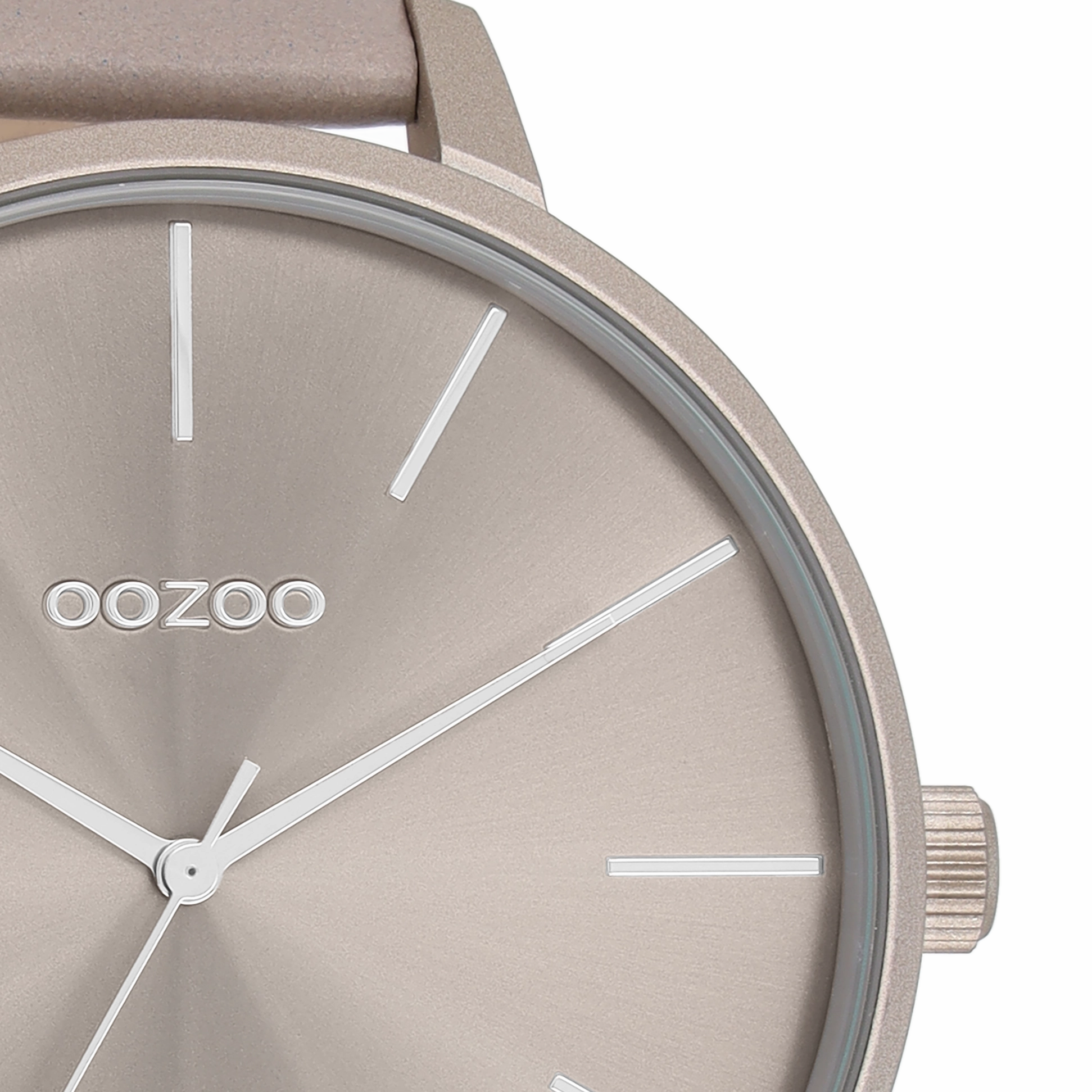 Taupe OOZOO watch with leather strap - C11347