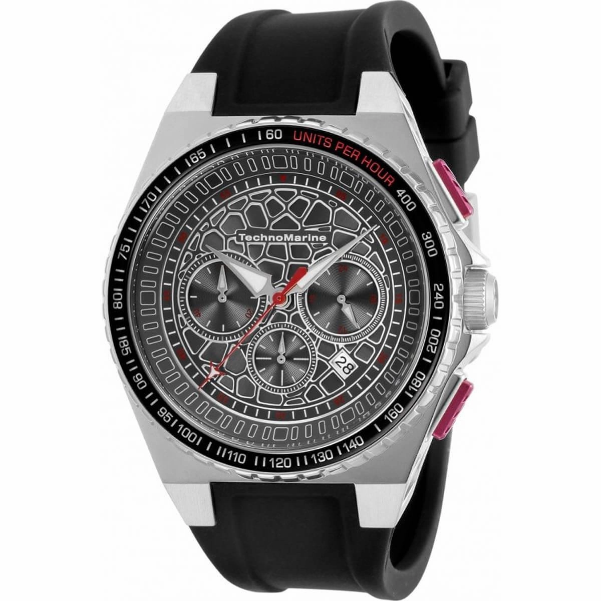Technomarine Men's Chronograph Watch - Technocell Grey Dial Black Strap | TM-318063