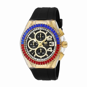 Technomarine Men's Watch - Cruise Glitz Quartz Chrono Black Rubber Strap | TM-121014