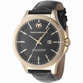 Technomarine Men's Watch - MoonSun Quartz Black Dial Black Strap Date | TM-822014