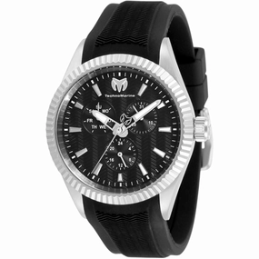 Technomarine Men's Watch - Sea Dream Quartz Black Dial Silicone Strap | TM-719022