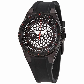Technomarine Men's Watch - TechnoCell Silver Tone and Black Dial Strap | TM-318061