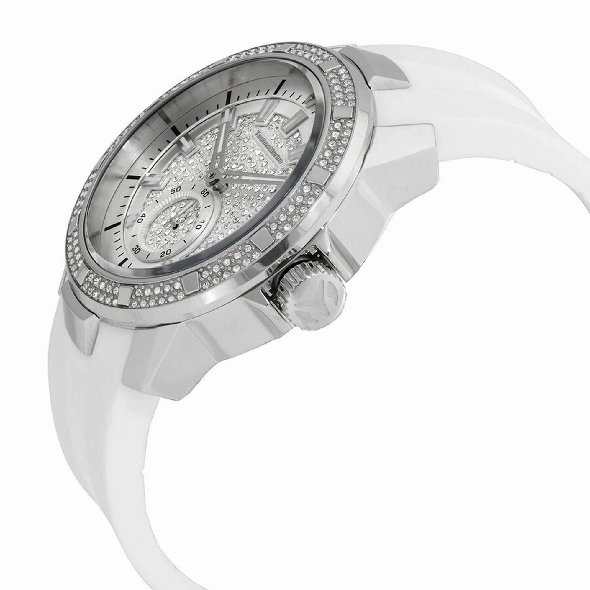 Technomarine Men's Watch - UF6 Silver Tone and White Dial Rubber Strap | TM-621015