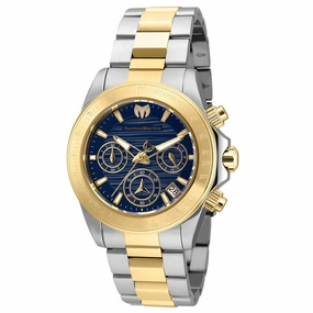 Technomarine Women's Chrono Watch - Manta Ray Blue Dial Two Tone Bracelet | TM-219012