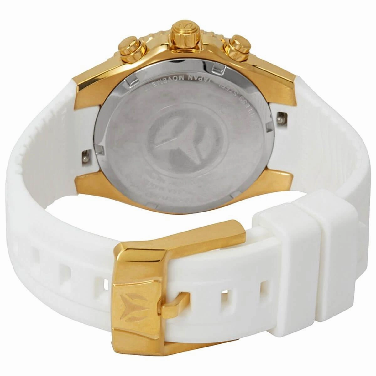 Technomarine Women's Chrono Watch - Sea Manta Charcoal Dial White Strap | TM-218038