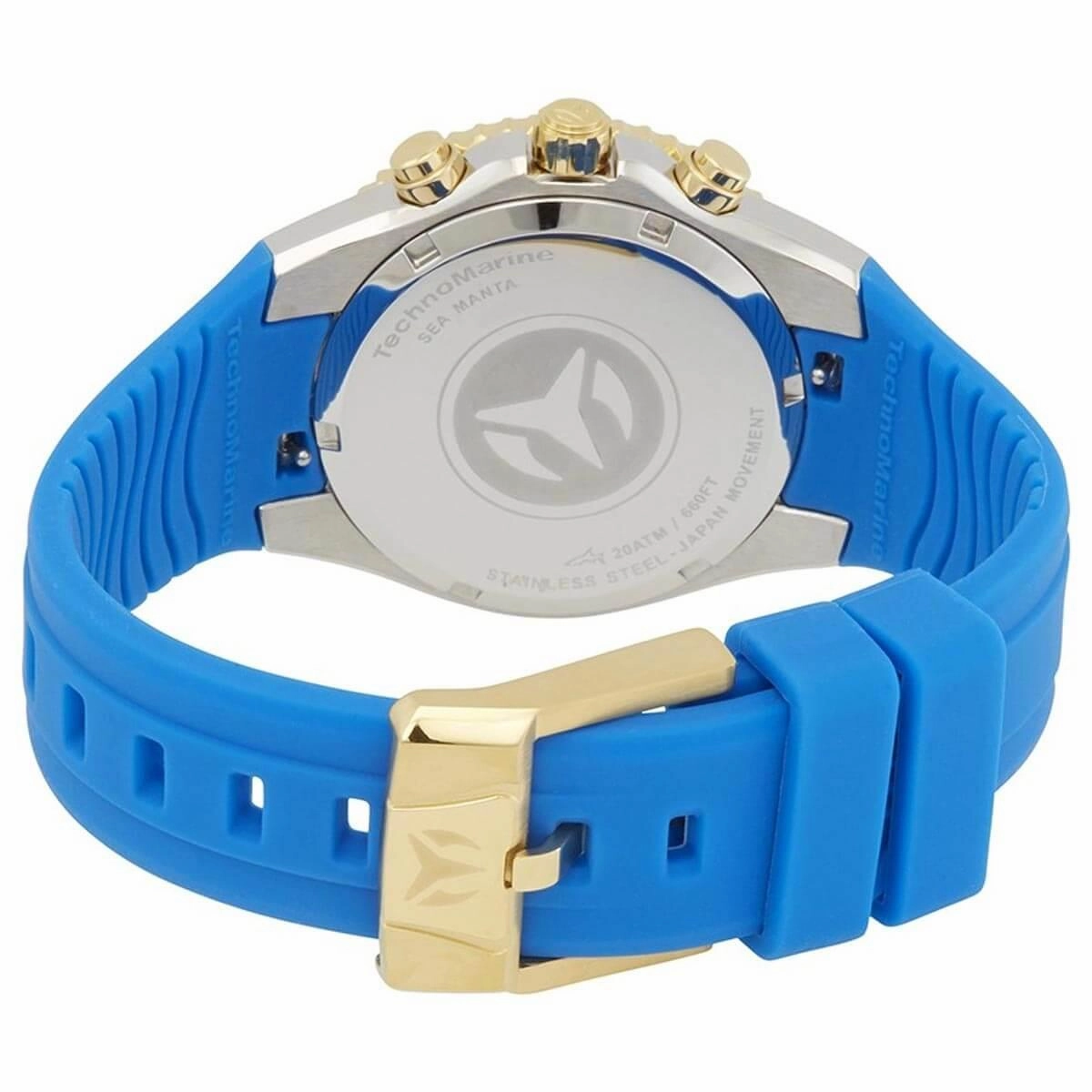 Technomarine Women's Chronograph Watch - Sea Manta MOP Dial Blue Strap | TM-218043