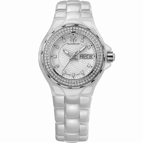 Technomarine Women's Diamond Watch - Cruise Quartz White Ceramic Bracelet | TM-111053