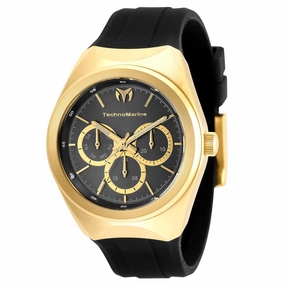 Technomarine Women's Quartz Watch - MoonSun Black and Gold Tone Dial Strap | TM-820017