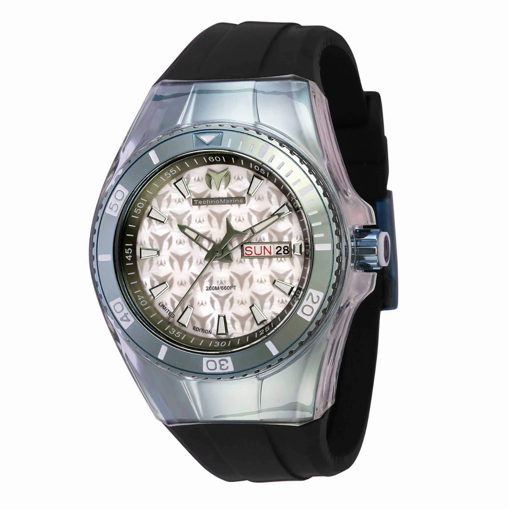 Technomarine Women's Watch - Cruise Green Case White Dial Silicone Strap | TM-121221