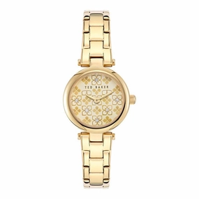 Ted Baker Ladies Yellow-Gold Tone Stainless Steel Watch