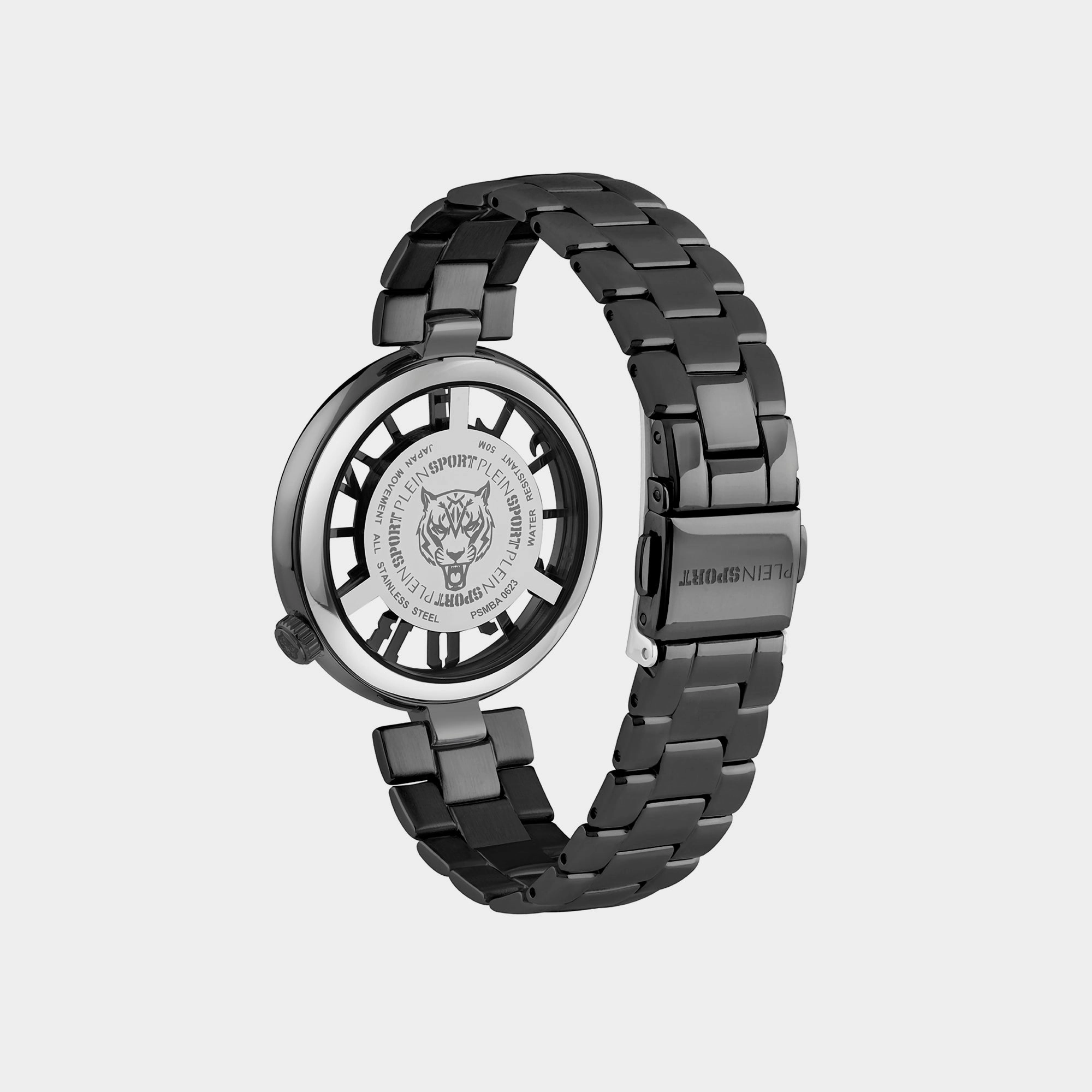 Tiger Luxe Women Black Analog Stainless Steel Watch PSMBA0623