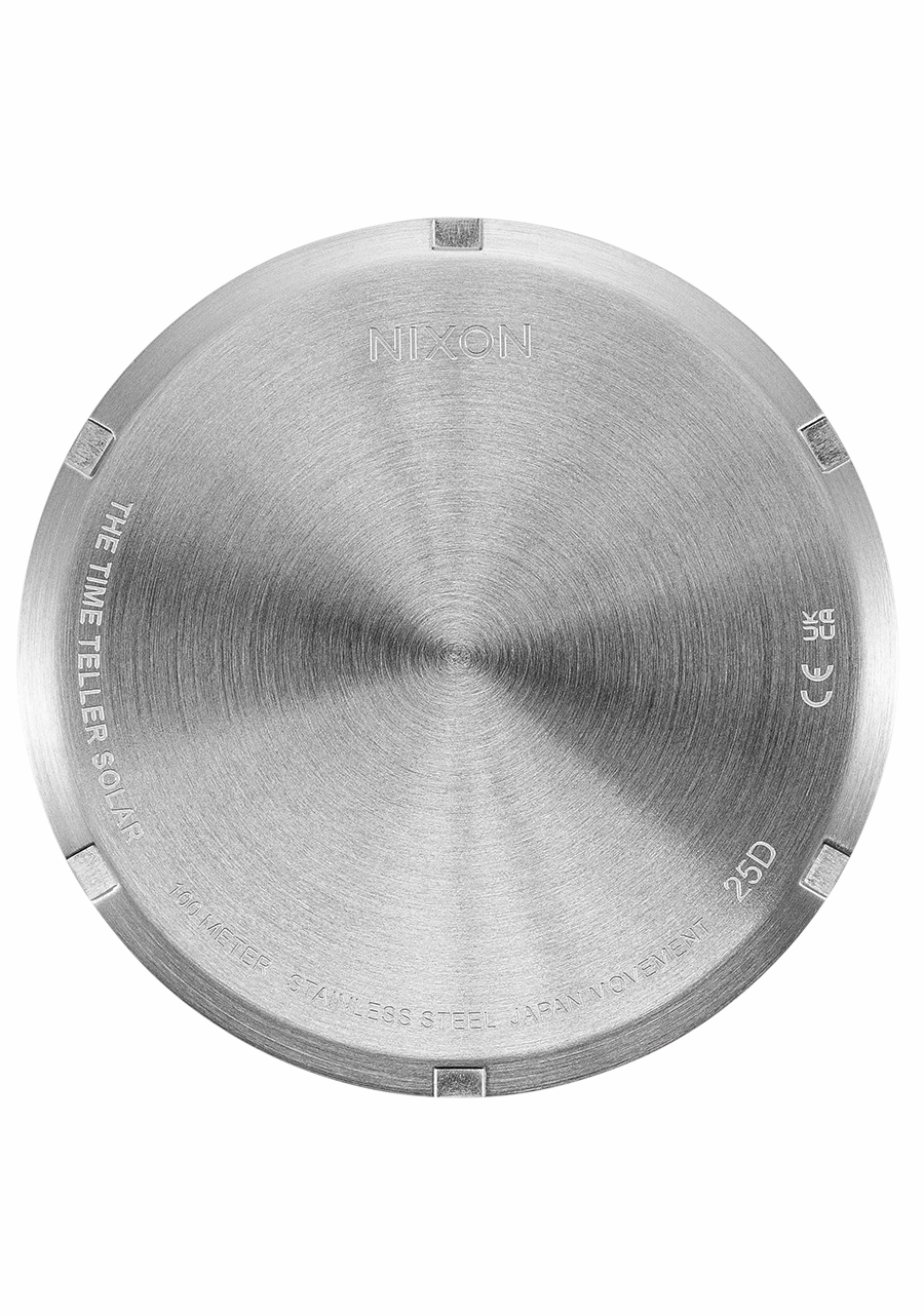 Time Teller Solar - Silver / Dusty Blue Sunray