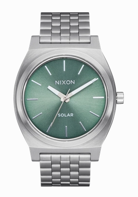 Time Teller Solar - Silver / Jade Sunray