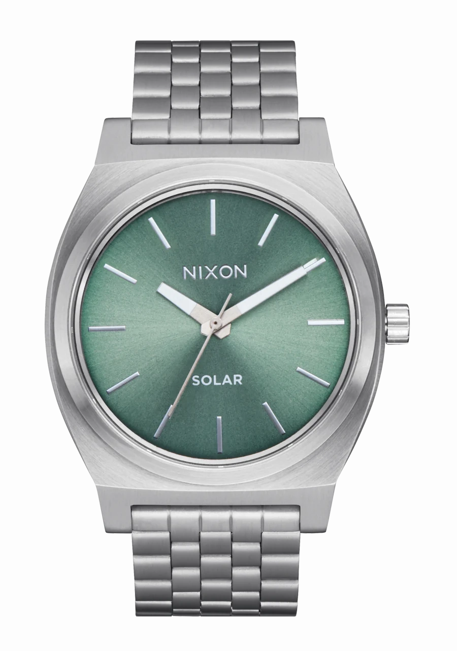 Time Teller Solar - Silver / Jade Sunray