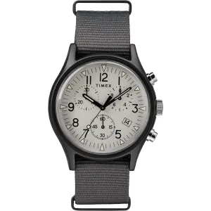 Timex Men's Chronograph Watch - MK1 Grey Dial Fabric Strap | TW2T10900